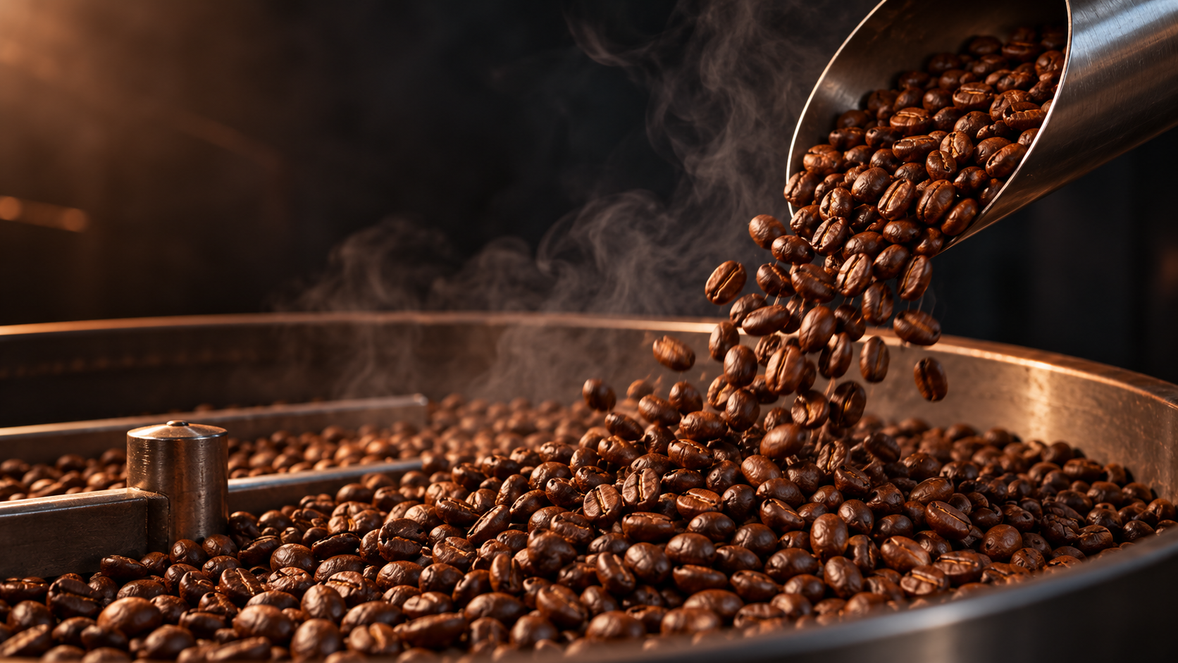 ภาพประกอบเมล็ดกาแฟและการคั่ว